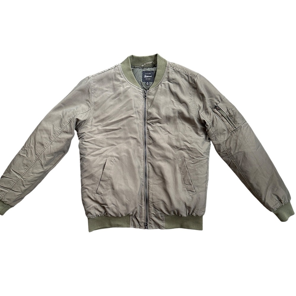 Jachs Girlfriend Bomber Jacket Women Medium Olive Green Excellent Military G16C